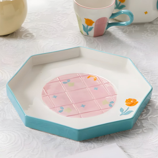 Porcelain Teapot & Cup Set 4 Pcs